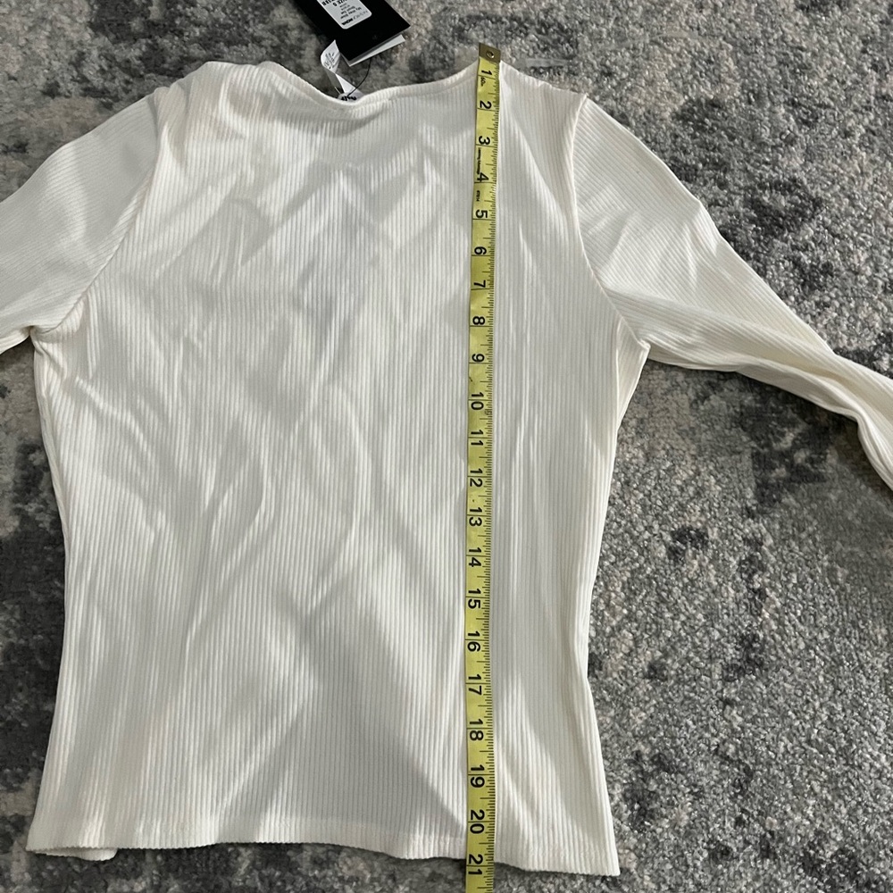 Two Way Zipper Ribbed Cardigan Top - Picture 6 of 6